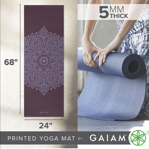 Gaiam Yoga Mat - Premium 5mm Print - Picture 3 of 5